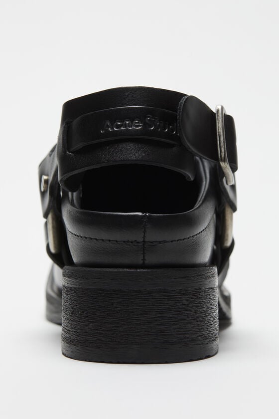 Acne Studios Mules aus Leder mit Schnalle Rabatte dieses Monats