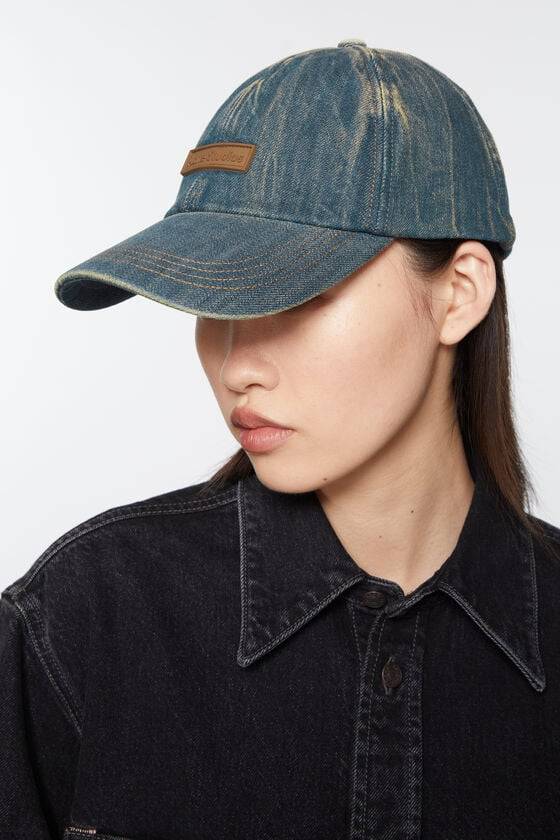Acne Studios Kappe mit Denim-Logo Hotsell