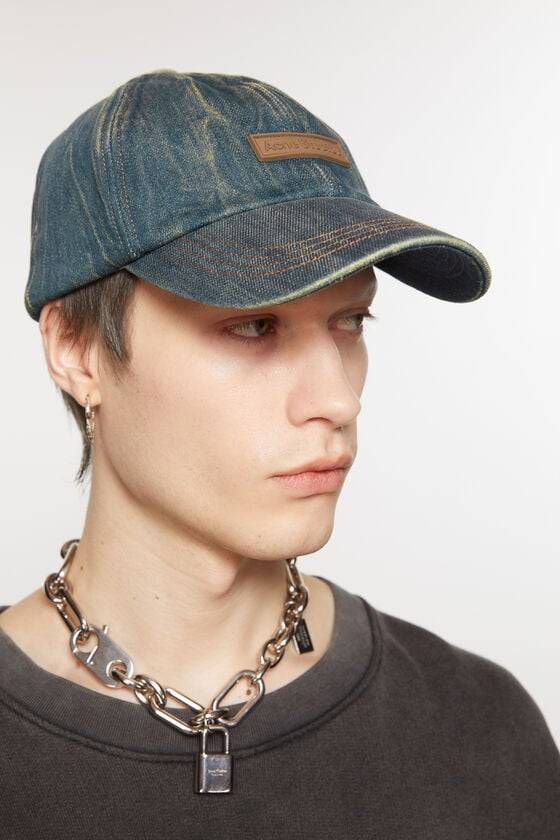 Acne Studios Kappe mit Denim-Logo Hotsell