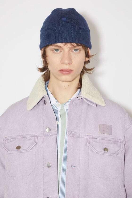 Acne Studios Beanie mit Micro-Face-Aufnäher Schlussverkauf