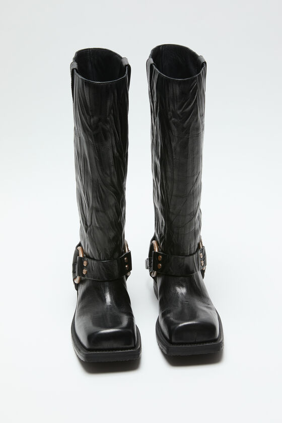 Acne Studios Lederstiefel mit Schnalle Blitzverkäufe