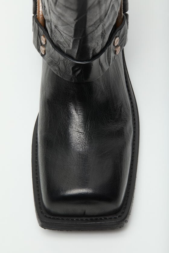 Acne Studios Lederstiefel mit Schnalle Blitzverkäufe