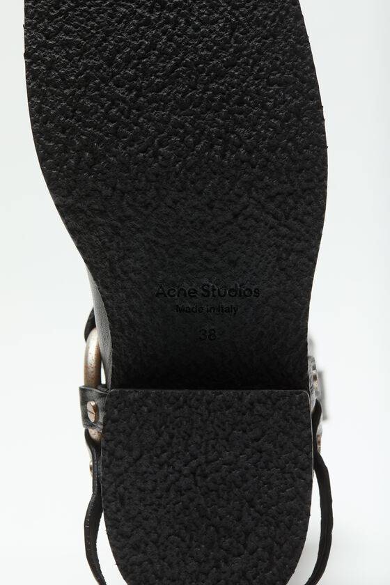 Acne Studios Lederstiefel mit Schnalle Blitzverkäufe