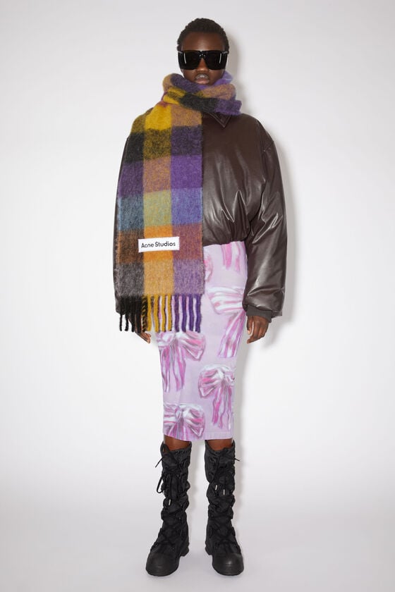 Acne Studios Karierter Schal aus Mohair Kostenloser Versand