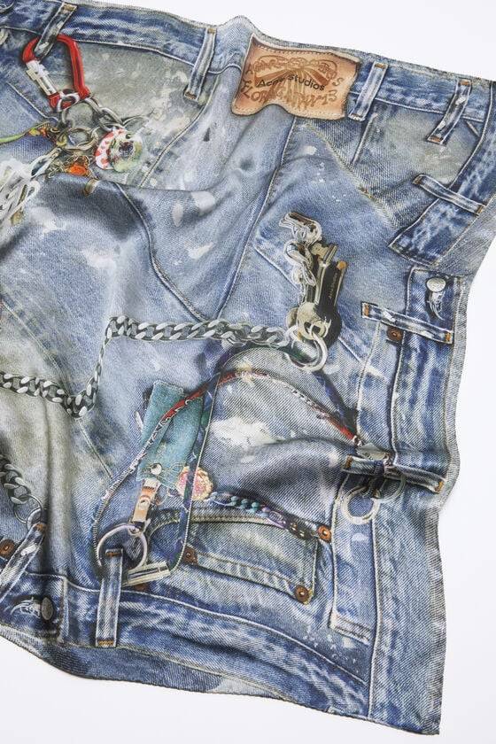 Acne Studios Bedruckter Seidenschal Fabrik Onlineshop