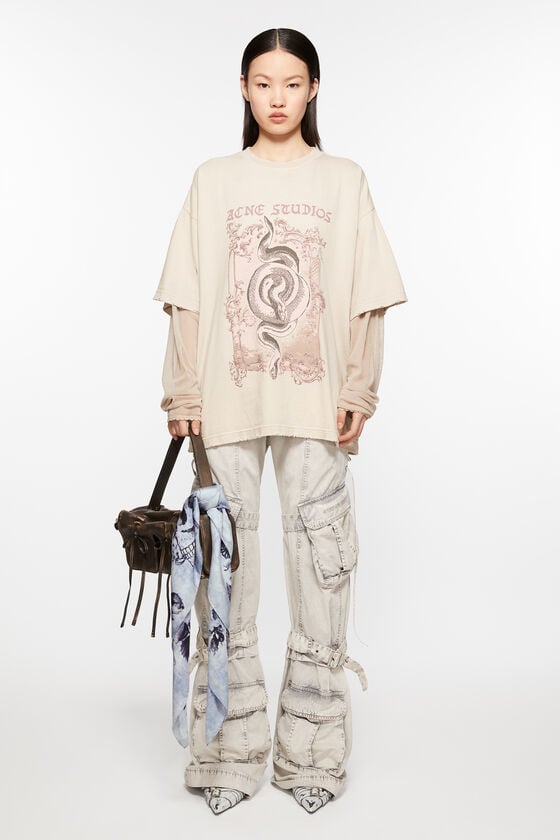 Acne Studios Bedruckter Seidenschal Fabrikpreis