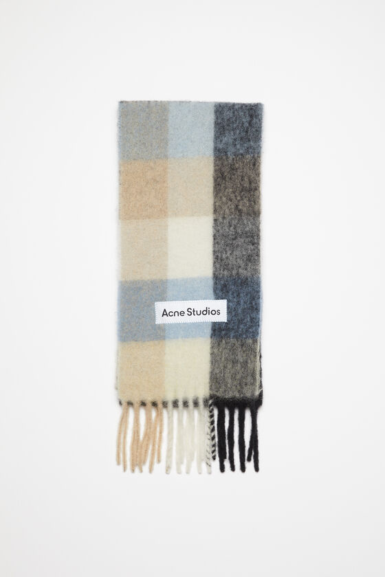 Acne Studios Karierter Schal aus Mohair Rabatt