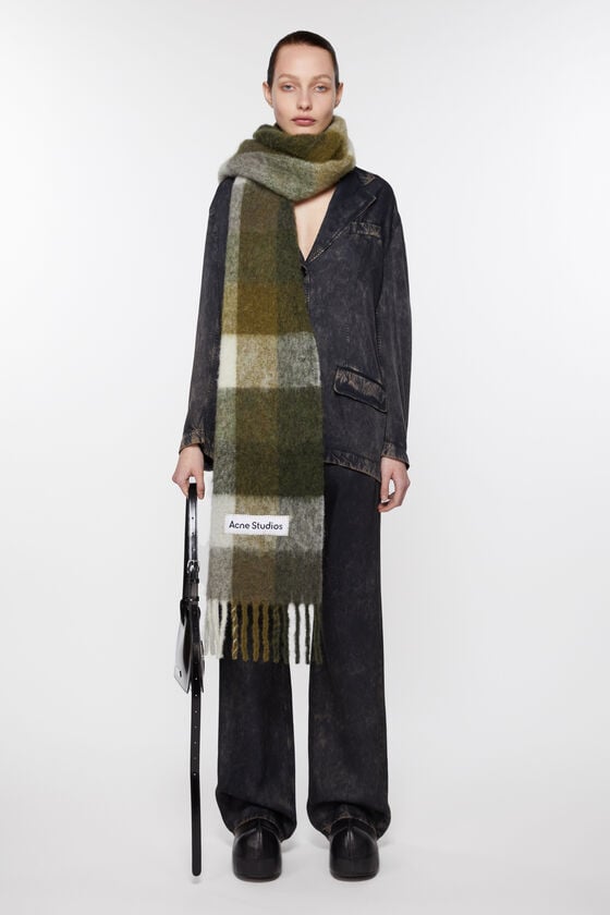 Acne Studios Karierter Schal aus Mohair Großer Ausverkauf