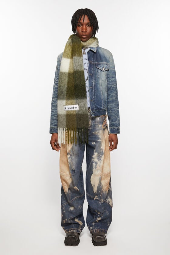 Acne Studios Karierter Schal aus Mohair Großer Ausverkauf