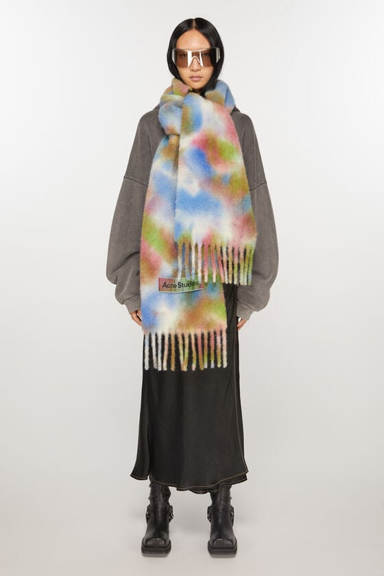 Acne Studios Schal aus Alpakawolle in Batik-Optik Jubiläumsangebot