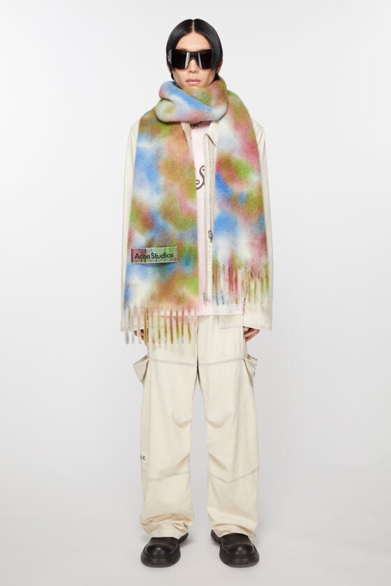Acne Studios Schal aus Alpakawolle in Batik-Optik Jubiläumsangebot