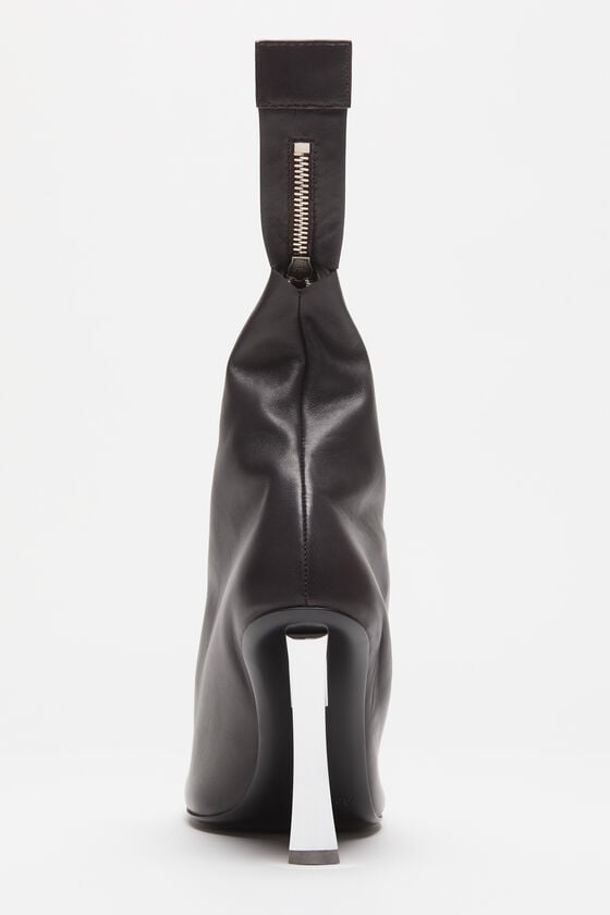 Acne Studios Leather zip heels Laufsteg-Show Top Angebot