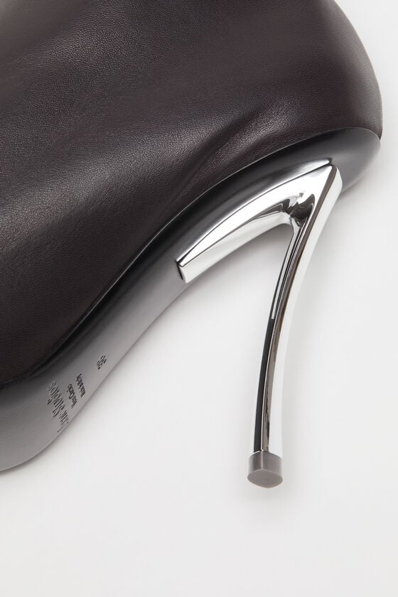 Acne Studios Leather zip heels Laufsteg-Show Top Angebot