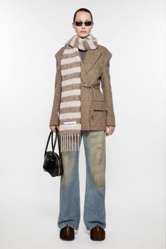 Acne Studios Gestreifter Alpaka-Schal - Schmal Super Sparpreis