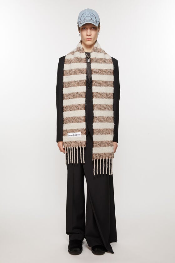 Acne Studios Gestreifter Alpaka-Schal - Schmal Super Sparpreis