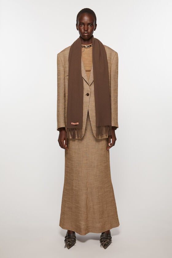 Acne Studios Schmaler Fransen-Schal aus Wolle Begrenzte Freigabe