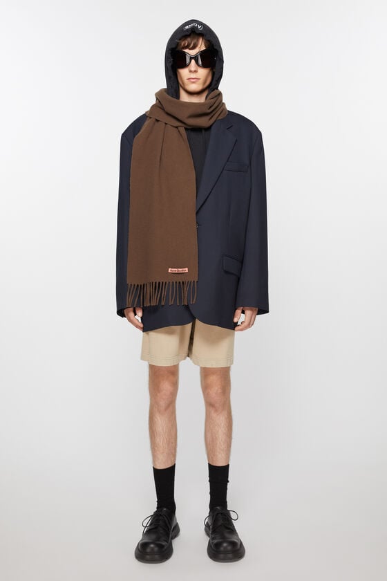 Acne Studios Schmaler Fransen-Schal aus Wolle Begrenzte Freigabe