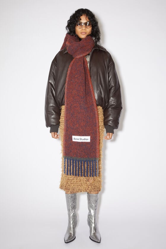 Acne Studios Woll-Mohair-Schal – Schmal Bis zu 50% Rabatt