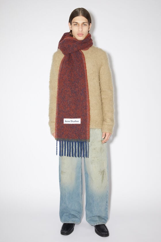 Acne Studios Woll-Mohair-Schal – Schmal Bis zu 50% Rabatt