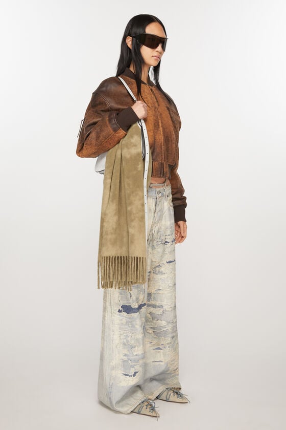 Acne Studios Schmaler Wollschal in Batik-Optik Discount Store für neue Produkte