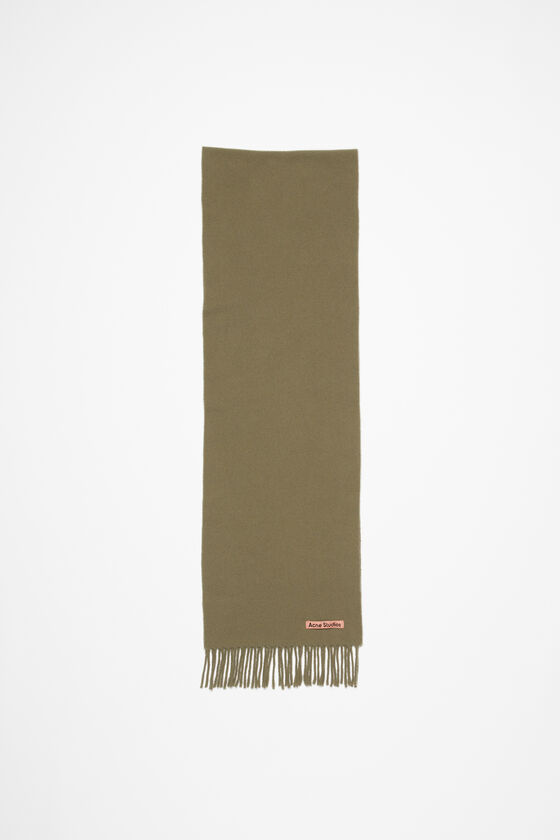 Acne Studios Schmaler Fransen-Schal aus Wolle Nur noch ein Tag übrig
