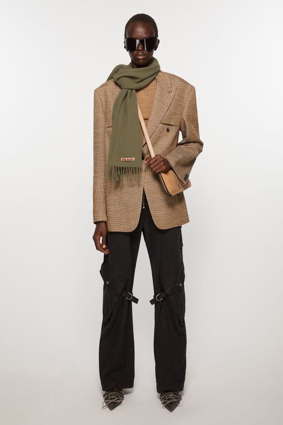 Acne Studios Schmaler Fransen-Schal aus Wolle Super Rabatt