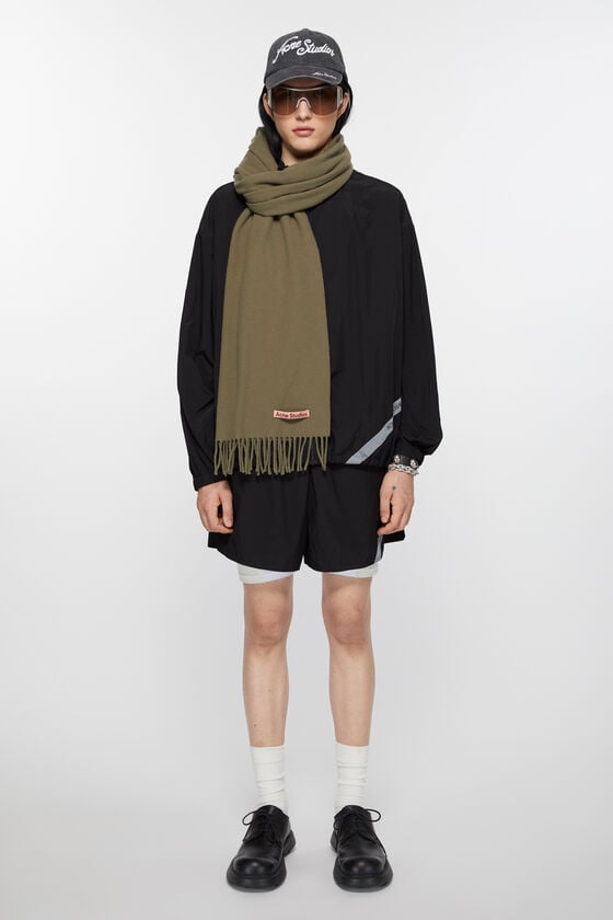 Acne Studios Schmaler Fransen-Schal aus Wolle Super Rabatt