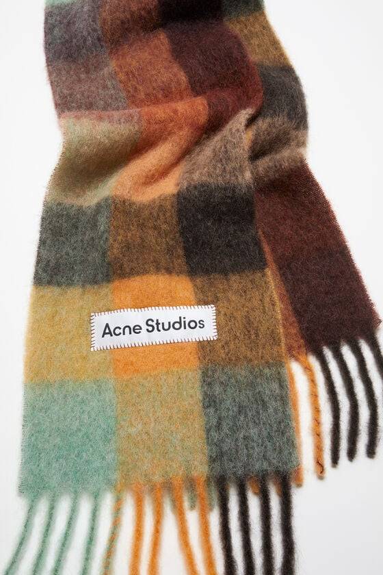Acne Studios Karierter Schal aus Mohair Hotsell