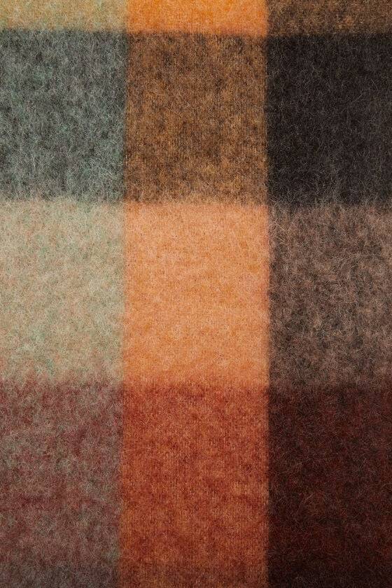 Acne Studios Karierter Schal aus Mohair Hotsell