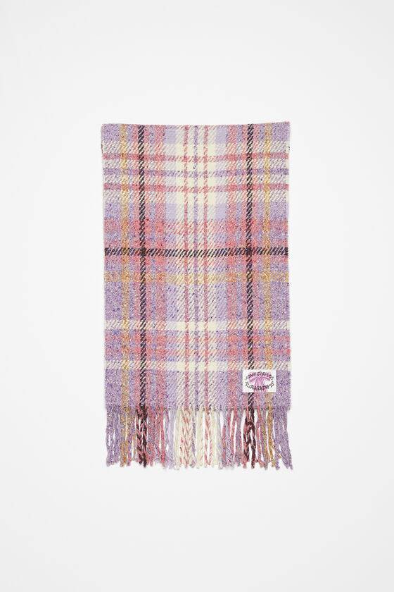 Acne Studios Fransen-Schal mit Karomuster