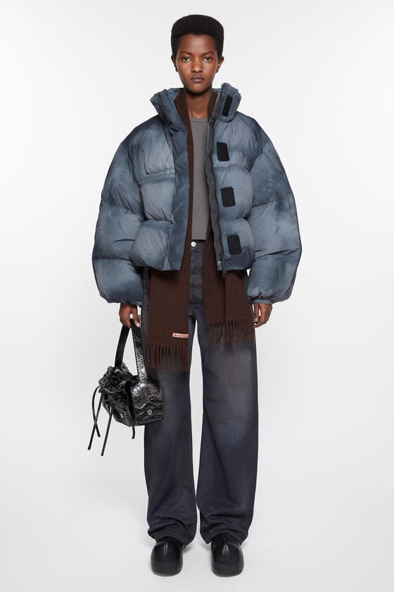 Acne Studios Schmaler Fransen-Schal aus Wolle Meist gekauft