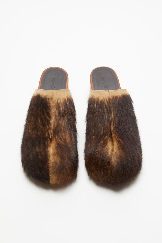 Acne Studios Haarige Holzclogs Blitzverkäufe