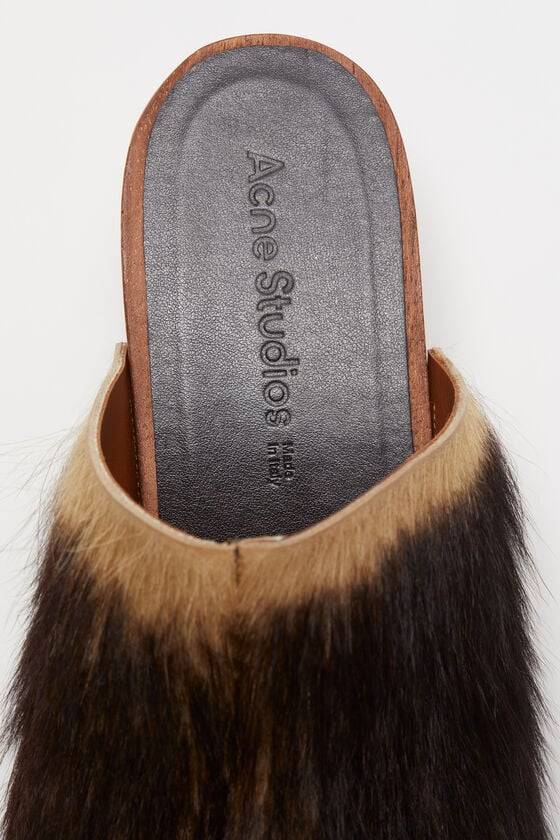 Acne Studios Haarige Holzclogs Blitzverkäufe