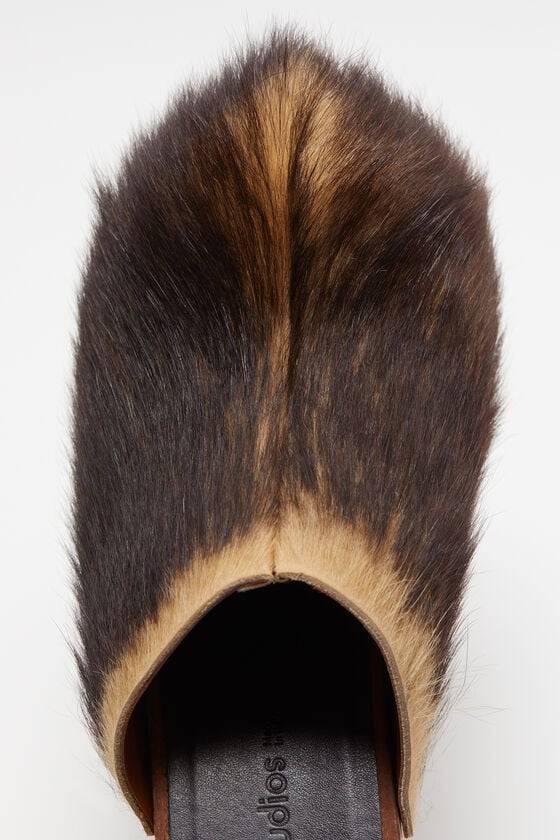 Acne Studios Haarige Holzclogs Blitzverkäufe