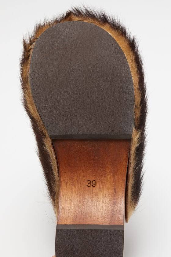 Acne Studios Haarige Holzclogs Blitzverkäufe