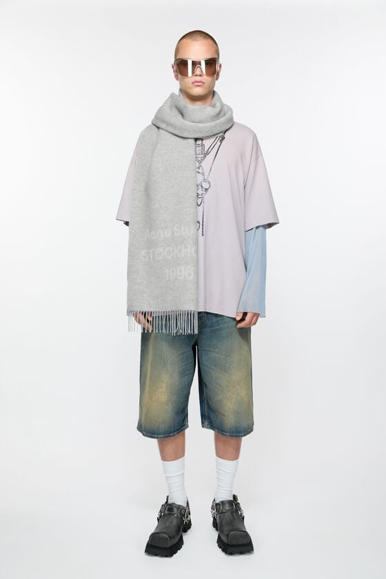 Acne Studios Logo wool scarf Preisnachlass