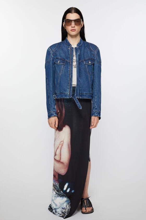 Acne Studios Bedruckter Seidenschal Große Rabatte