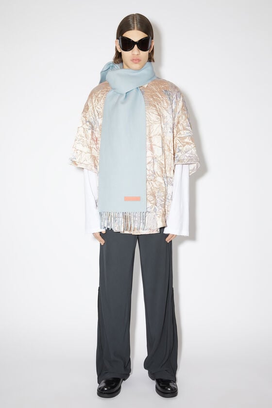 Acne Studios Wollschal mit Label in Rosa – Schmal Super Sparpreis