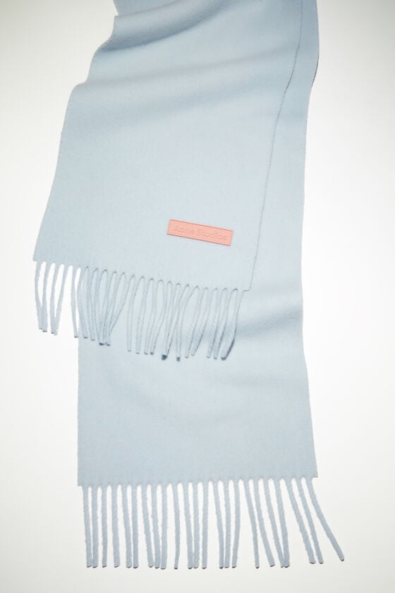Acne Studios Wollschal mit Label in Rosa – Schmal Super Sparpreis