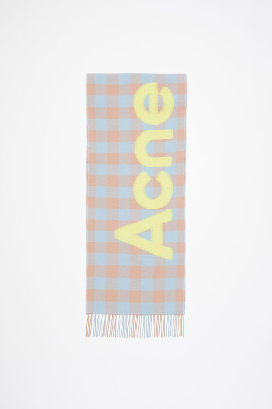 Acne Studios Karierter Schal mit Logo Letzte 2 Tage