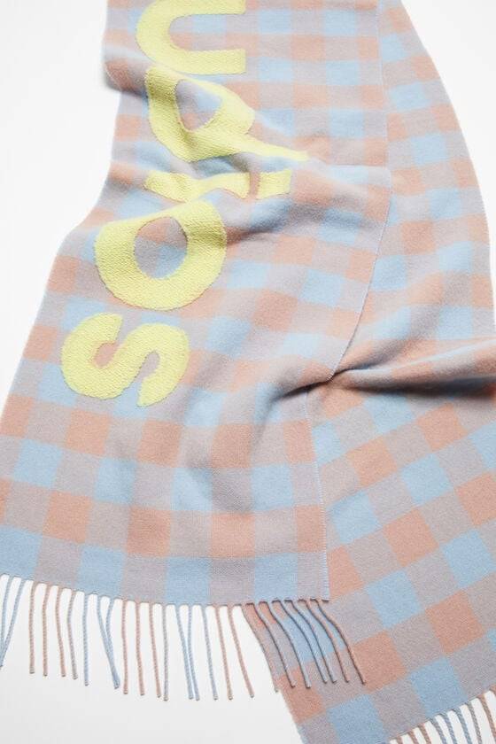 Acne Studios Karierter Schal mit Logo Letzte 2 Tage