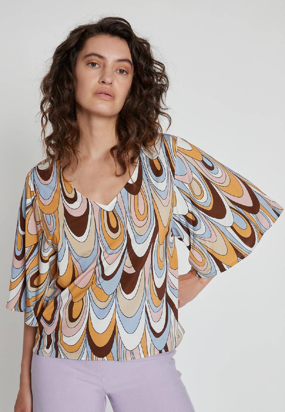 Ana Alcazar Printtop Kibone Neueste Mode