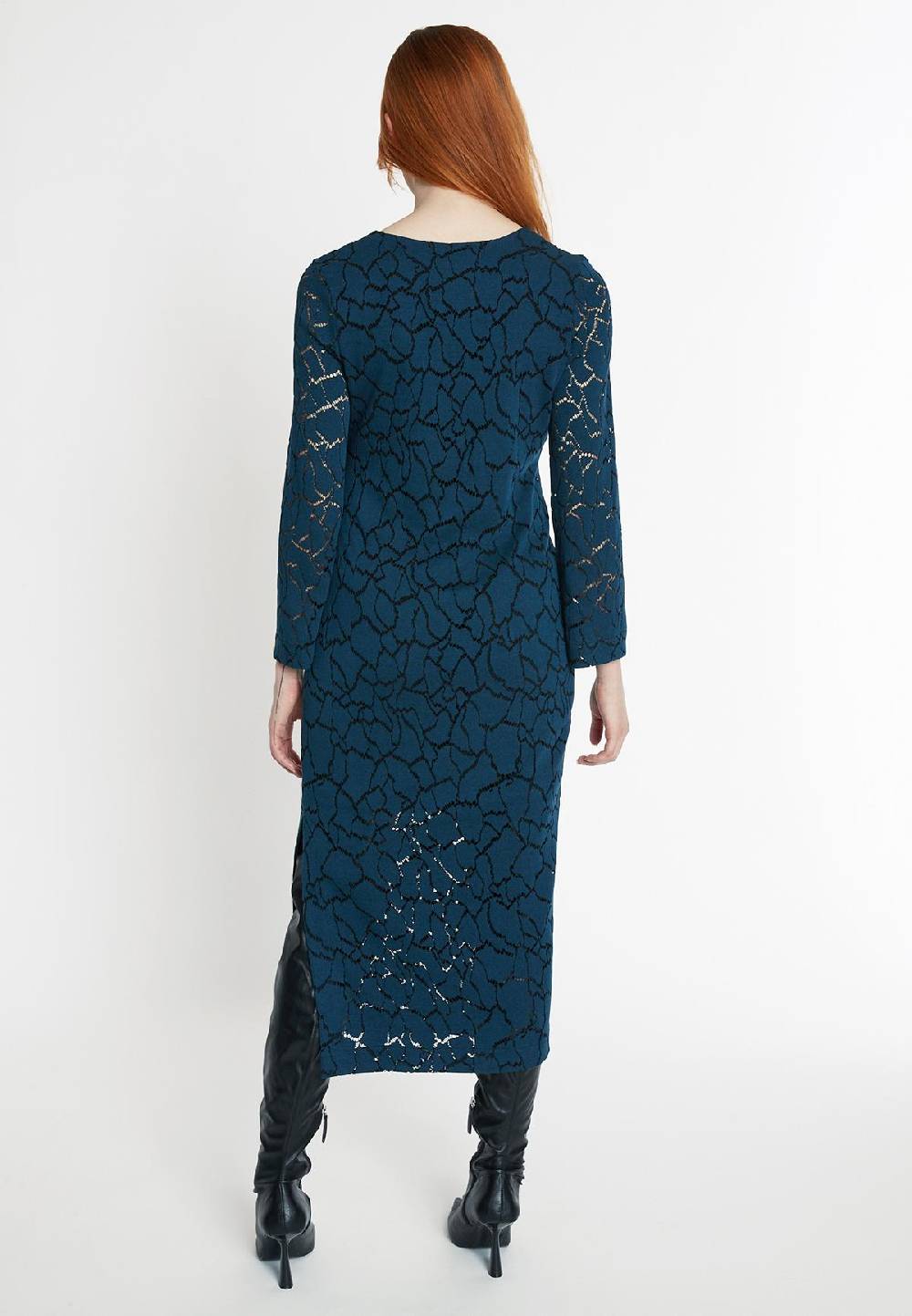 Ana Alcazar Midikleid Sajona Neueste Stile