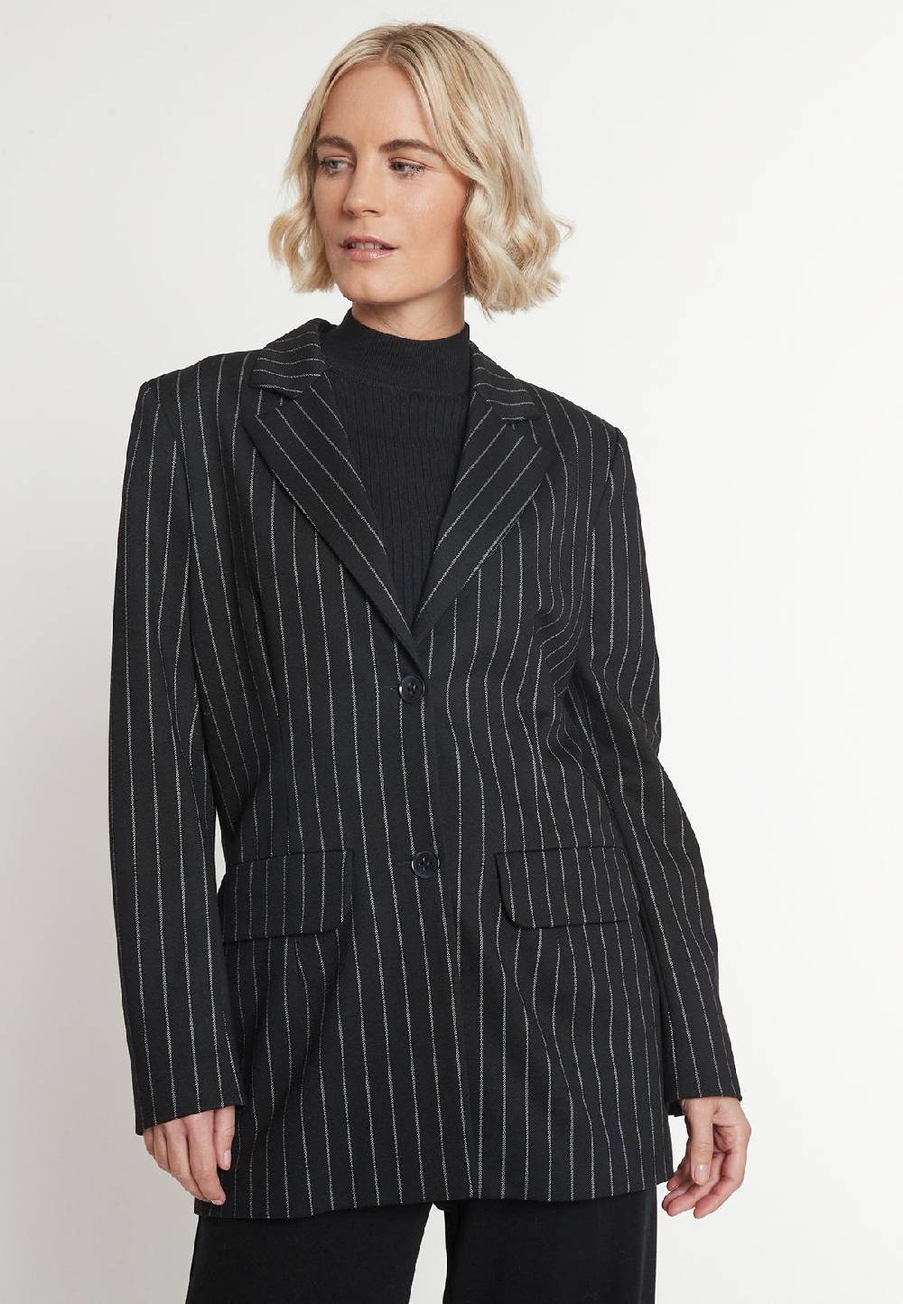 Ana Alcazar Nadelstreifen Blazer Mesa 50% Rabatt für begrenzte Zeit
