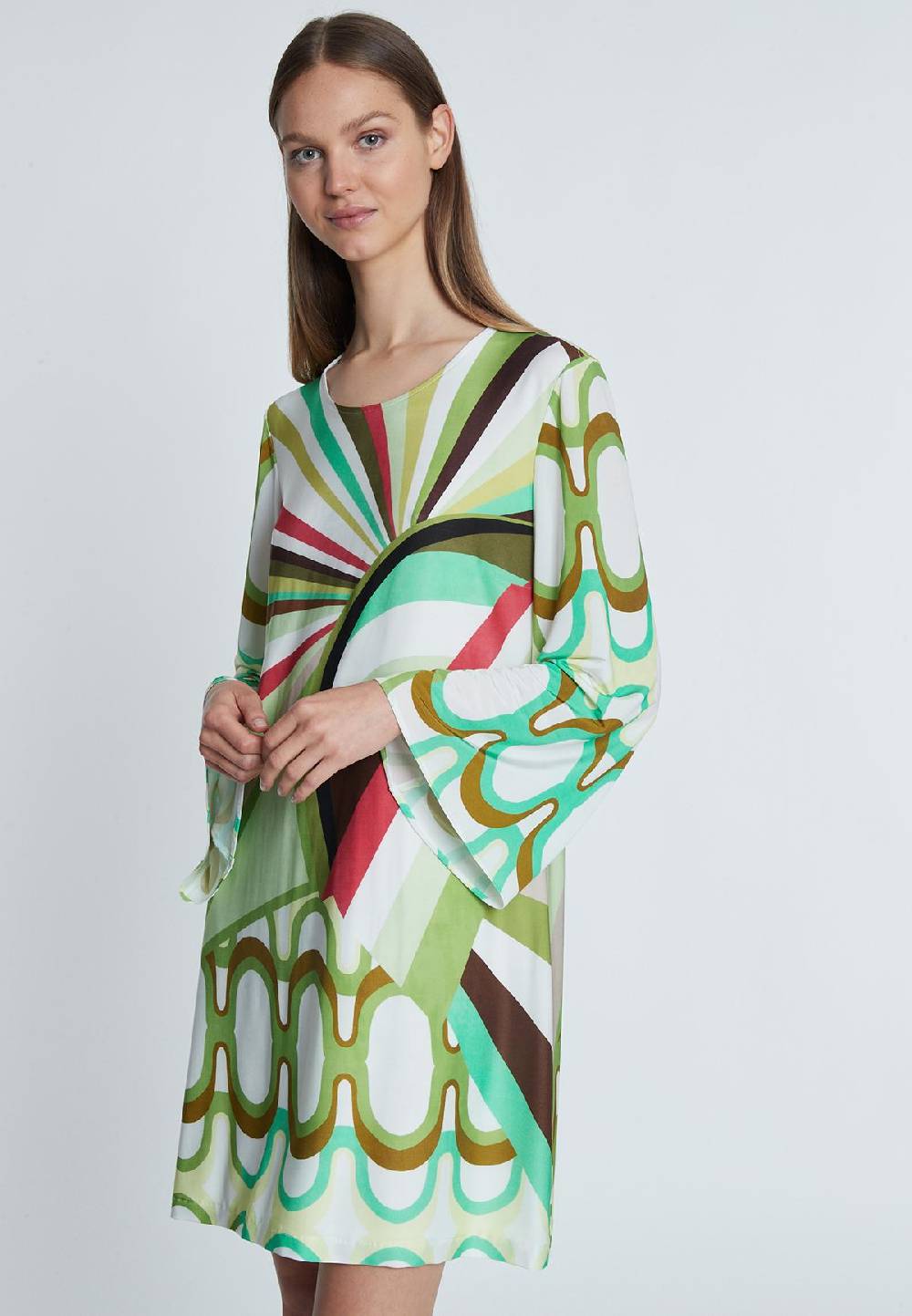 Ana Alcazar Langarmkleid Rihaba Fabrik Onlineshop