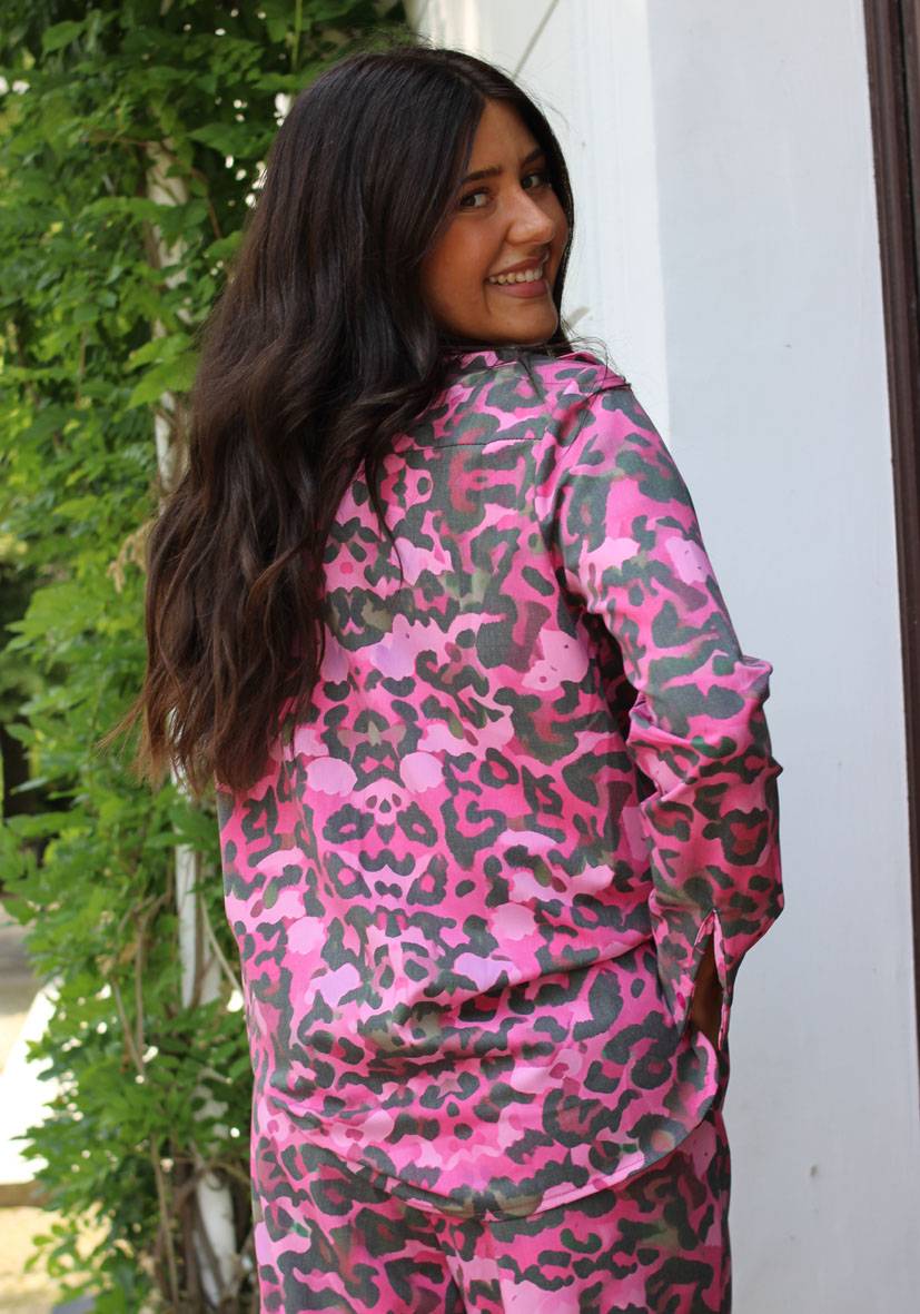 Miss Goodlife Bluse Fancy Leo – pink Zeitlich begrenztes Angebot