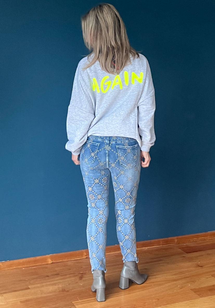 Miss Goodlife Jeans Floral Kostenlose Rückgabe