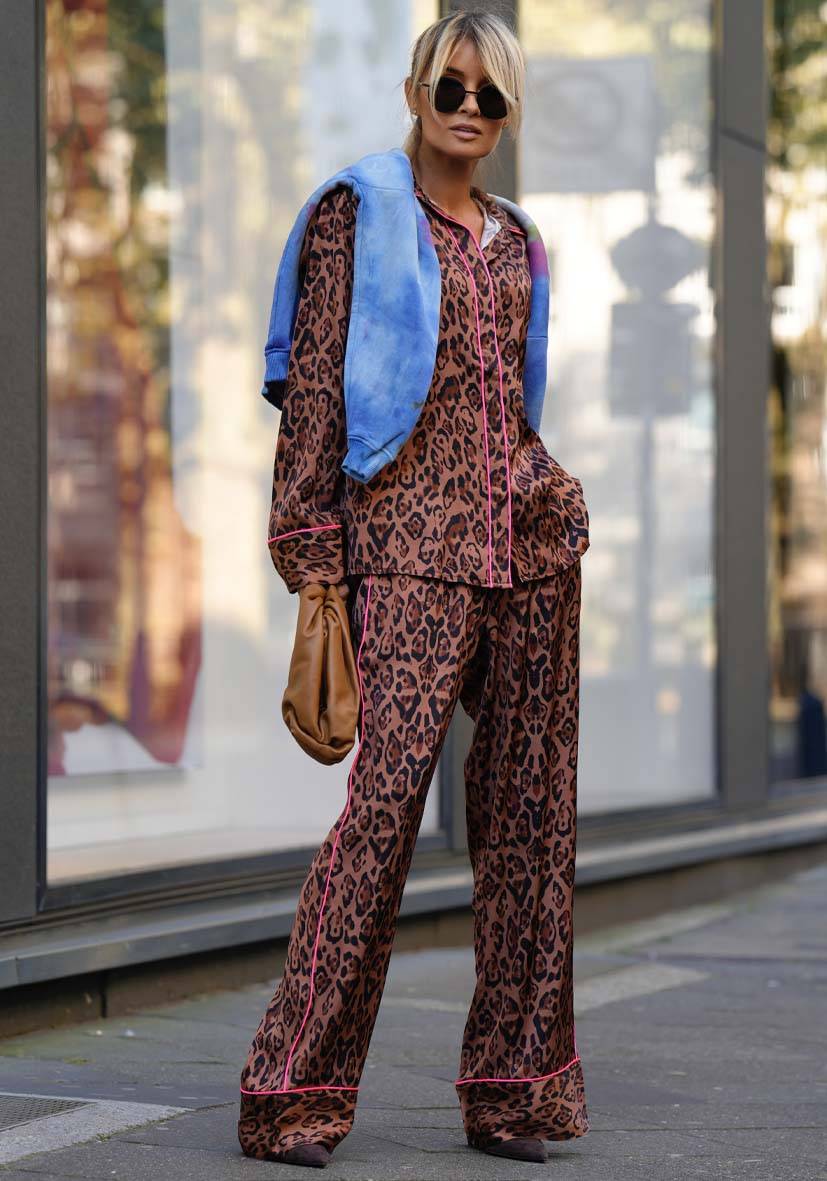 Miss Goodlife Pants Leo Love – brown Auslauf