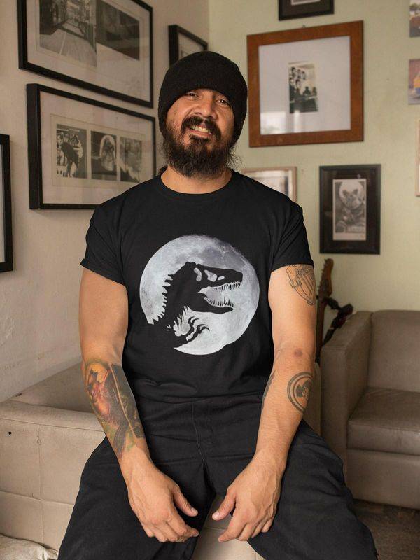 Nastrovje Potsdam Jurassic Park Moonlight Herren T-Shirt schwarz Muttertagsangebot