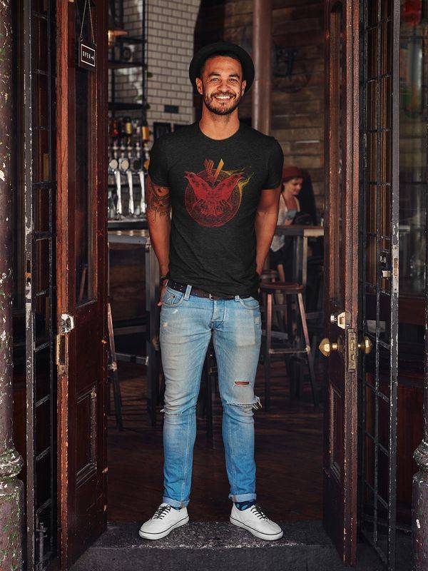 Nastrovje Potsdam Vikings Flames Herren T-Shirt schwarz Heißer Verkauf